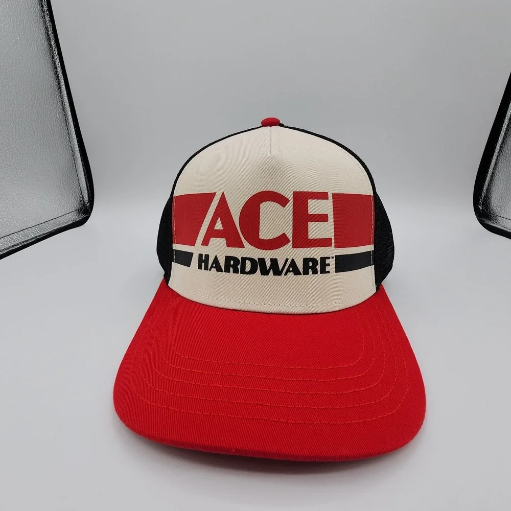 Ace Hardware American Needle Sinclair Hat Natural Red Retro‎ Snapback Cap NEW